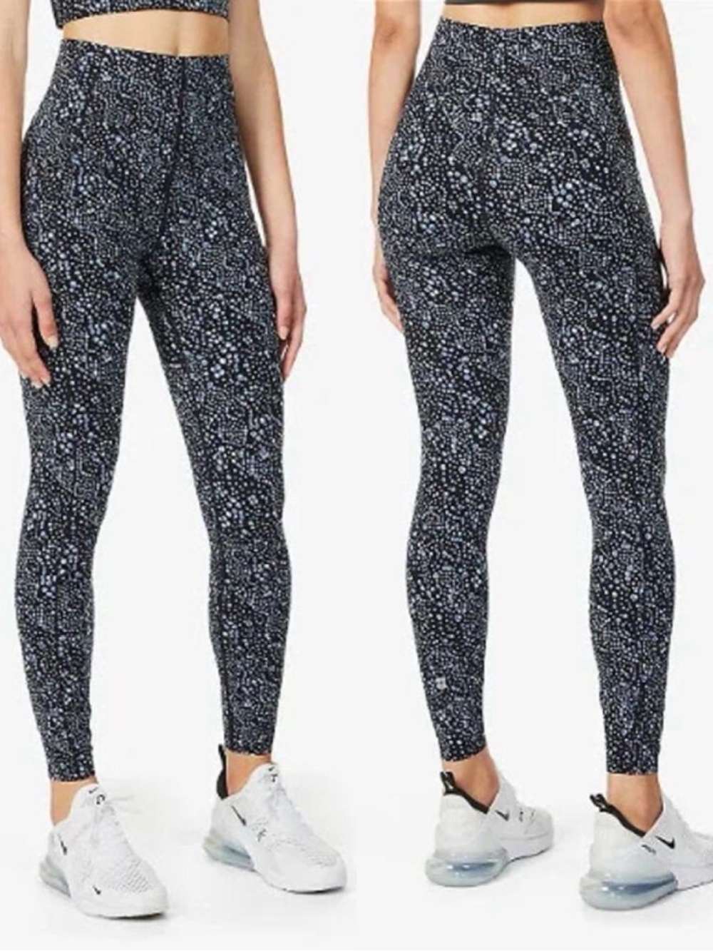 Sweaty Betty Power Full-length Legging in Celestial Dot Black Blue Size L